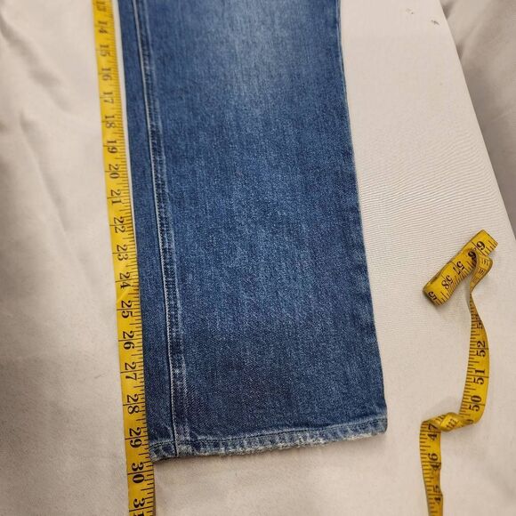 Paige Sarah Straight High Rise Women’s Jeans Size 32 Blue Denim 30” Inseam NWT - Picture 5 of 10